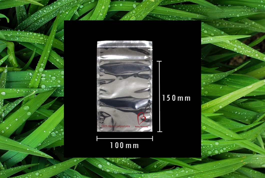Home Compostable Plastic Bags, 10cm x 15cm, with gum-seal flap