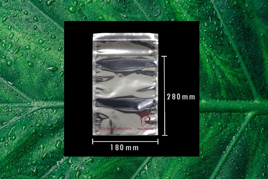 Home Compostable Plastic Bags, 18cm x 28cm, with gum-seal flap