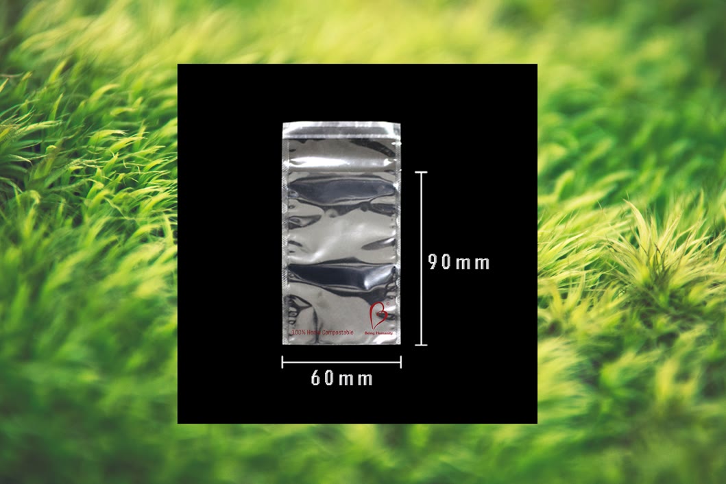 Home Compostable Plastic Bags, 6cm x 9cm, with gum-seal flap